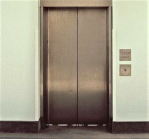 office elevator - closed doors